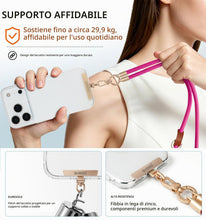 Carica l'immagine nel visualizzatore di Gallery, memumi Set Esclusivo Cordino per Telefono 2 Pezzi (Lungo + Corto), 3 Utilizzi, Design Intrecciato alla Moda, Universale 