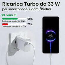 Carica l'immagine nel visualizzatore di Gallery, Caricabatterie rapido da 33 W per Xiaomi, caricatore con cavo USB C da 1 m, adattatore da 33 W per Xiaomi Redmi Note 14 
