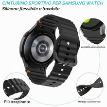 Carica l'immagine nel visualizzatore di Gallery, Galaxy Watch - Cinturino in silicone da 20 mm, per Samsung Watch 7, 40 mm, 44 mm, 5 Pro, 45 mm, 6 40 mm, 44 mm, 6 Classi