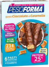 Carica l'immagine nel visualizzatore di Gallery, Pesoforma Barrette, 6 Pasti, Cioccolato al Caramello