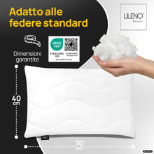 Carica l'immagine nel visualizzatore di Gallery, Cuscino LILENO HOME 40 x 70 cm - Cuscino per Letto e Decorativo con Cerniera per Regolazione, Lavabile fino a 95°C, Cusc