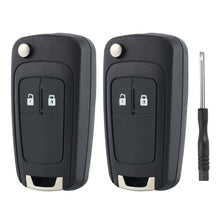 Carica l'immagine nel visualizzatore di Gallery, 2 Pezzi Guscio Chiave Auto 2 Tasti Telecomando Ricambio Chiave compatibile con Opel Vauxhall Astra Insignia Vectra Corsa
