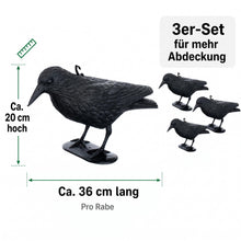 Carica l'immagine nel visualizzatore di Gallery, Brandsseller Corvo Nero in Plastica 36 x 20 cm Repellente per Piccioni Deterrente per Uccelli Contro Piccoli Uccelli e P