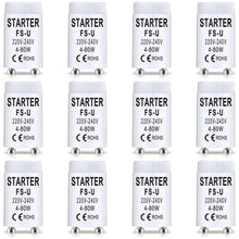 Carica l'immagine nel visualizzatore di Gallery, 12 Pezzi FS-U Starter per Tubi Fluorescenti 4-80W 220-240V Starter Neon