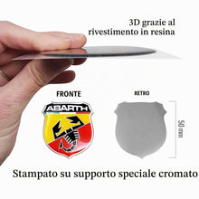 Carica l'immagine nel visualizzatore di Gallery, Abarth Stickers Adesivi 3D Ufficiali Scudetto, 50 mm
