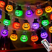 Carica l'immagine nel visualizzatore di Gallery, Decorazione per Halloween, per interni, 5 metri, 30 LED, con batteria a 30 LED, per Halloween, decorazione di Halloween,