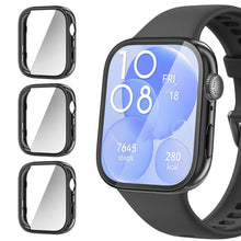 Carica l'immagine nel visualizzatore di Gallery, Diruite 3 Pezzi Cover per Huawei Watch Fit 3 Custodia,HD Ultra Sottile Vetro Temperato Pellicola Protettiva Resistente G