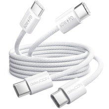 Carica l'immagine nel visualizzatore di Gallery, deleyCON 2x 0,5m Cavo USB C PD (60W Ricarica Rapida) Corto 50cm USB-C a C Ricarica Dati per iPhone 17 16 15 Pro Max Air 