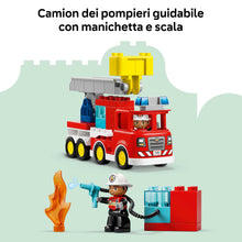 Carica l'immagine nel visualizzatore di Gallery, LEGO DUPLO Autopompa con manichetta e pompiere 10473