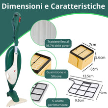 Carica l'immagine nel visualizzatore di Gallery, NAMAI - 2 Filtri Hepa + 2 Filtri Motore Compatibili con Folletto VK135/136
