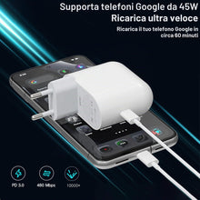 Carica l'immagine nel visualizzatore di Gallery, 45W USB C Caricatore Alimentatore con Cavo di Ricarica Tipo C da 2M（Bianco）