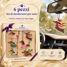 Carica l'immagine nel visualizzatore di Gallery, 6 Pezzi Diffusore Profumo Auto Aromaterapia, Deodorante Auto Clip per Presa d'Aria, Motivo Gattino Porta Profumi per Aut