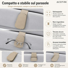 Carica l'immagine nel visualizzatore di Gallery, Porta Occhiali Auto, Portaocchiali da Sole per Aletta Parasole con Clip, Supporto per Occhiali da Vista, Biglietti, Cart