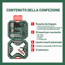 Carica l'immagine nel visualizzatore di Gallery, Bosch Set da 34 Pezzi di punte e bit avvitamento in titanio X-Line (per legno, pietra e metallo, accessori trapano)