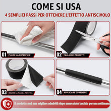 Carica l'immagine nel visualizzatore di Gallery, Gomma Antiscivolo 2.5cm x 5m, Nastro antiscivolo Autoadesivo in Gomma