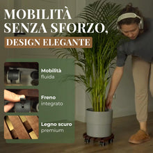 Carica l'immagine nel visualizzatore di Gallery, Set 2 Portavasi con Ruote Ø 30 cm