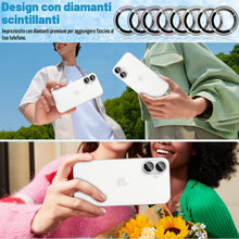Carica l'immagine nel visualizzatore di Gallery, Pellicola Fotocamera per iPhone 12/12 Mini, Diamante Scintillante Pellicola Protettiva per Schermo Della Fotocamera in V