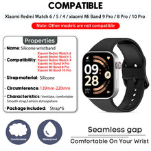 Carica l'immagine nel visualizzatore di Gallery, BDIG Cinturino in Silicone Morbido per Redmi Watch 6 Active/6 Lite/6/5/4