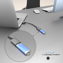 Carica l'immagine nel visualizzatore di Gallery, KabelDirekt – Cavo di prolunga USB-A 3.0 – 0,15m, nero