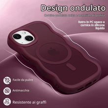 Carica l'immagine nel visualizzatore di Gallery, Custodia Magnetica per iPhone 13/14, Ondulata, Opaca, Bordeaux