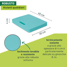 Carica l'immagine nel visualizzatore di Gallery, Windhager 06254 - Cuscino per ginocchia, 40 x 29 x 4 cm, colore: Turchese