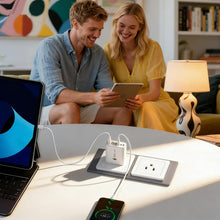 Carica l'immagine nel visualizzatore di Gallery, Caricatore USB C 50W, Alimentatore Multiplo a 5 Porte (2 USB-C + 3 USB-A) Carica Rapida PD, Spina da Muro Compatibile co