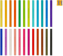 Carica l'immagine nel visualizzatore di Gallery, Legami - Set di 24 Matite Colorate con Temperino Teddy Friends, Pastelli per Colorare, a Forma di Orsetto, Resistenti, Senza Legno, Colori brillanti, Contenitore in PET riutilizzabile