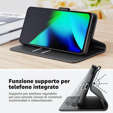 Carica l'immagine nel visualizzatore di Gallery, Cover per Xiaomi Redmi 17 4G/5G Libro in Pelle PU, [con 2 Pezzi Pellicola Vetro Temperato] Custodia Portafoglio Antiurto