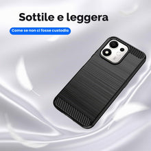 Carica l'immagine nel visualizzatore di Gallery, Custodia Cover per Honor 600 Smart 5G e 2 Vetro Temperato, Spazzolata e Fibra di Carbonio Morbido Silicone TPU Antigraff