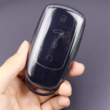 Carica l'immagine nel visualizzatore di Gallery, Cover Chiave Guscio Chiavi Auto in TPU Trasparente Custodia Protettiva con Portachiavi Anticaduta Compatibile con Chery 