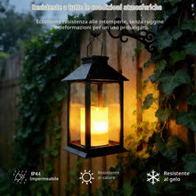 Carica l'immagine nel visualizzatore di Gallery, Lanterna Solare da Giardino, 2 Pezzi Nero