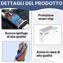 Carica l'immagine nel visualizzatore di Gallery, Caricatore rapido da 90 W per Xiaomi con cavo USB C da 1,5 m Adattatore da 90 W per Xiaomi Redmi Note 14 Pro,15T 15 14 P