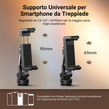 Carica l'immagine nel visualizzatore di Gallery, NEEWER GA010 Supporto Smartphone da Treppiede Metallico con Cold Shoe, 1/4"