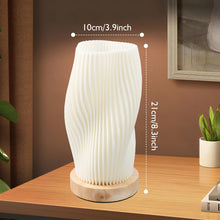 Carica l'immagine nel visualizzatore di Gallery, Lampada da Comodino Camera da Letto, Lampade Comodino Moderne, Lampada Dimmerabile con Paralume in PLA, Base in Legno, L