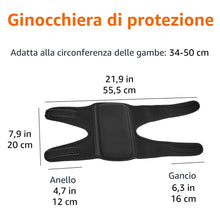 Carica l'immagine nel visualizzatore di Gallery, Amazon Basics Comode ginocchiere da lavoro sopra/sotto il ginocchio, con protezione regolabile, 21,6 cm, taglia unica, 1