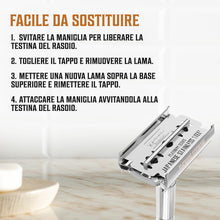 Carica l'immagine nel visualizzatore di Gallery, Shaving Revolution - 50 Lame da Rasoio a Doppio Taglio - Sicurezza per la Rasatura Maschile in Acciaio Inox Giapponese a