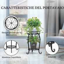 Carica l'immagine nel visualizzatore di Gallery, STLOVe Supporti per Piante in Metallo, 2 Piani Portavasi da terra, Iron Plant Stands per Interni ed Esterni, per la Deco