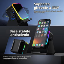 Carica l'immagine nel visualizzatore di Gallery, BIIB Regalo Uomo, Altoparlante Bluetooth Induction con Supporto Telefono