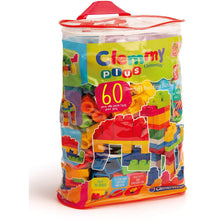 Carica l'immagine nel visualizzatore di Gallery, Clementoni Clemmy Plus - 60 Mattoncini per Costruzioni, Gioco Prima Infanzia Made in Italy, Bambini 18-36 Mesi, 100% Igienici e Lavabili, per Sviluppare Manualità, Percezione Visiva e Fantasia, 14880