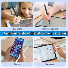 Carica l'immagine nel visualizzatore di Gallery, 2 Pezzi Penne per Tablet, Penna Stilo per Touch Screen 2 in 1, per tutti gli smartphone/tablet Samsung i-Phone i-Pad