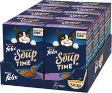 Carica l'immagine nel visualizzatore di Gallery, FELIX Soup Time Original Cibo Umido per Gatti Adulti, 48 Bustine da 48g