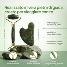 Carica l'immagine nel visualizzatore di Gallery, PLANTIFIQUE Rullo Giada Viso e Gua Sha - Kit Skincare Face Roll Massager
