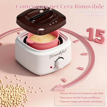 Carica l'immagine nel visualizzatore di Gallery, Kit Cera Brasiliana Ceretta Brasiliana - Scaldacera con 4x100g Perle di Cera Brasiliana, Ciotola in Silicone, Spatole - 