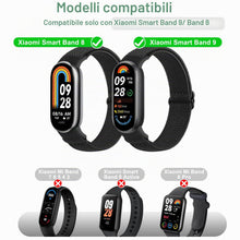 Carica l'immagine nel visualizzatore di Gallery, Vancle Cinturino per Xiaomi Mi Band 8 &amp; Mi Band 9 Orogolio, Elastico Sport Cinturini in Nylon per Xiaomi Mi Smart Band 8
