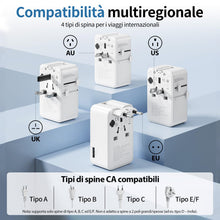 Carica l'immagine nel visualizzatore di Gallery, Adattatore Universale da Viaggio, Presa Universale da Viaggio 15W