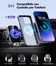 Carica l'immagine nel visualizzatore di Gallery, ISEYOU Caricatore Wireless Auto, 15W Supporto Telefono Auto Ricarica Wireless Rapida Bloccaggio Automatico, 360°Rotazion