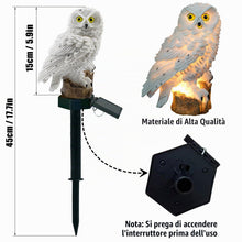 Carica l'immagine nel visualizzatore di Gallery, XVZ Lampade Solari per Esterni Giardino, Gufo statuette da giardino, luci solari decorazione per prato, terrazza, cortil