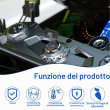 Carica l'immagine nel visualizzatore di Gallery, Presa USB C Moto DIN Charger 30W PD e 18W QC Dual USB Din Hella Socket