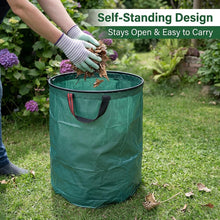 Carica l'immagine nel visualizzatore di Gallery, Borsa da Giardinaggio Pieghevole 100L, Sacchi per Rifiuti da Giardino Resistenti e Impermeabili – Big Bag per Raccolta F