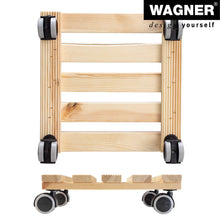 Carica l'immagine nel visualizzatore di Gallery, Wagner Carrello per Piante PALETTI 29 x 29 x 8 cm I per Interni I Carrello per Fiori in Legno de conifere Certificato FS